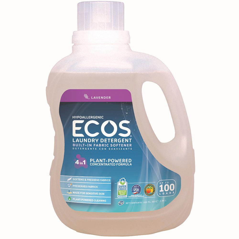 ECOS 100 oz. Lavender Scented Liquid Laundry Detergent989104 The Home Depot
