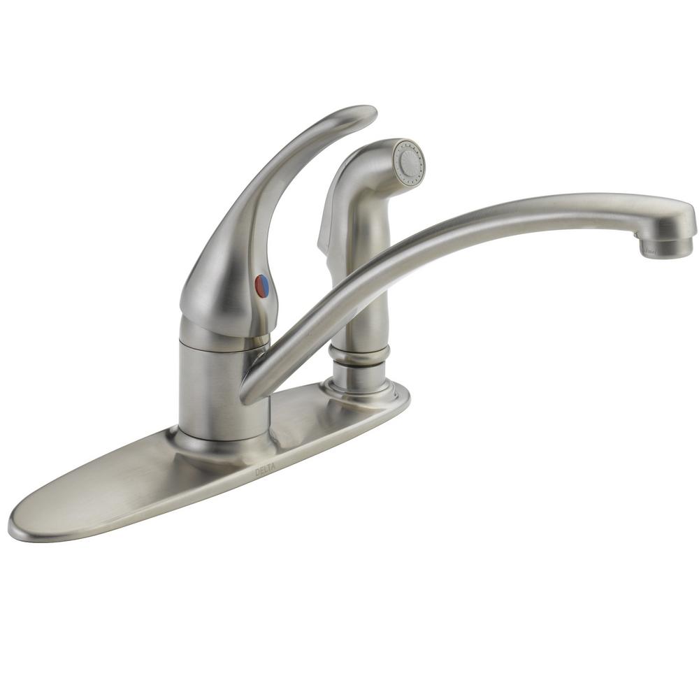 Delta Foundations Single Handle Standard Kitchen Faucet With