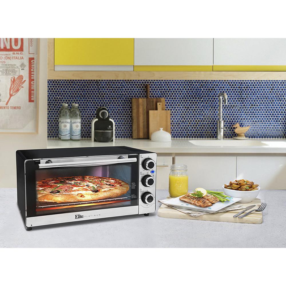 6 Slice Stainless Steel Countertop 4 Functions Convection Toaster