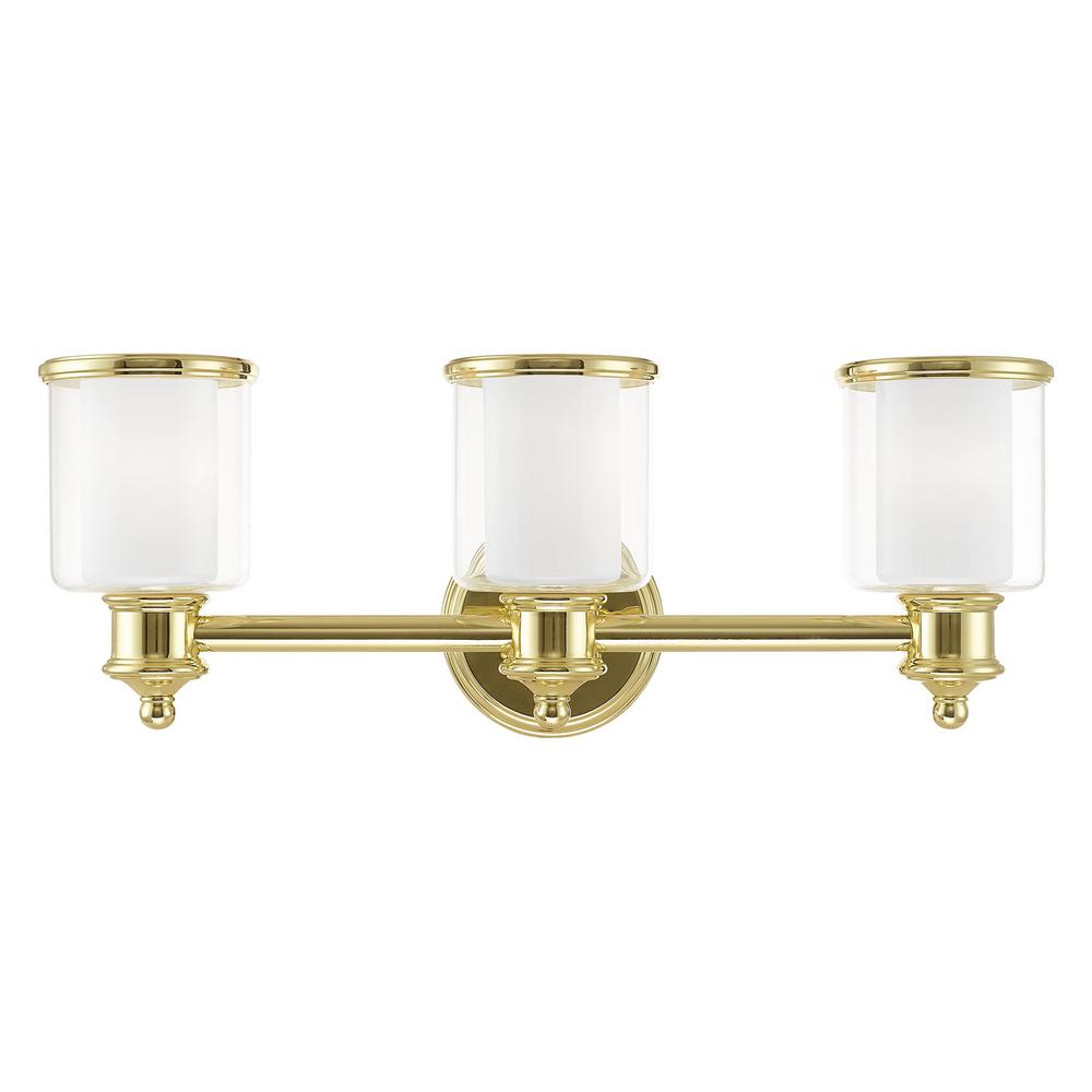 Livex Lighting Middlebush 5 5 In 3 Light Polished Brass Vanity Light   Polished Brass Livex Lighting Vanity Lighting 40213 02 64 1000 