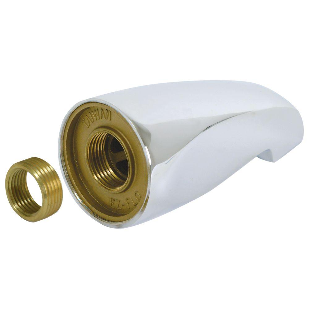 EZFLO Brass Tub Spout with Bushing, Chrome15071 The Home Depot