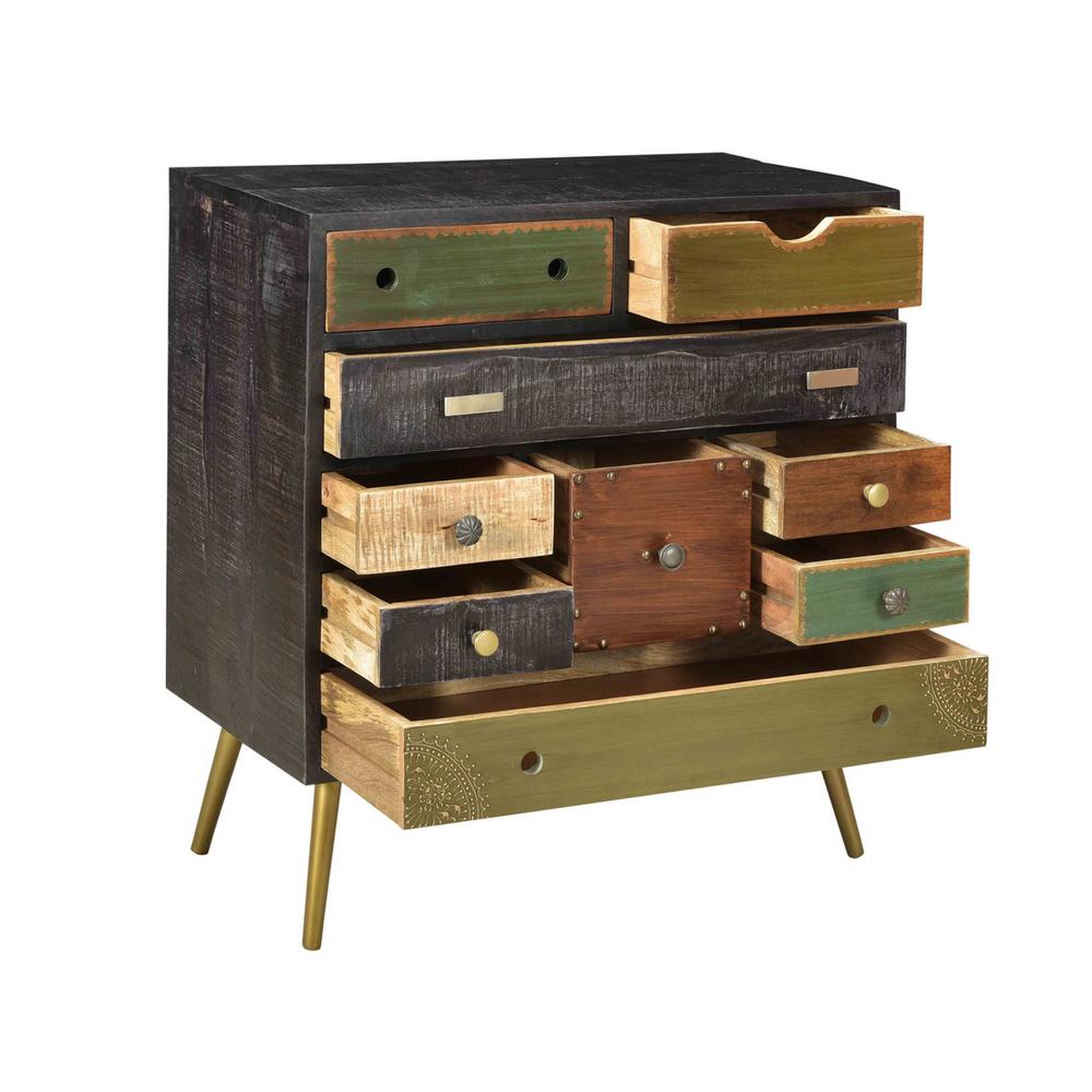 Coast To Coast Imports Midnight Multicolor 9 Drawer Chest 37129
