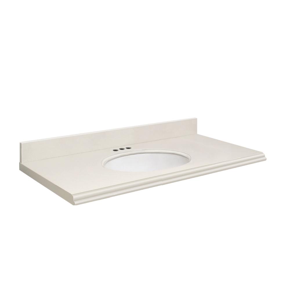 Transolid 37 in. W x 19 in. D Quartz Vanity Top in Milan ...