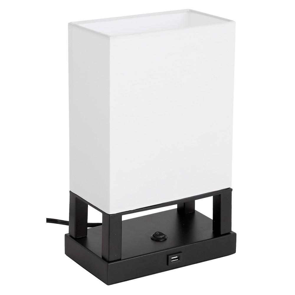 Ledpax Technology Lamps Lighting The Home Depot Black And White Table Lamp With Usb Charging Station