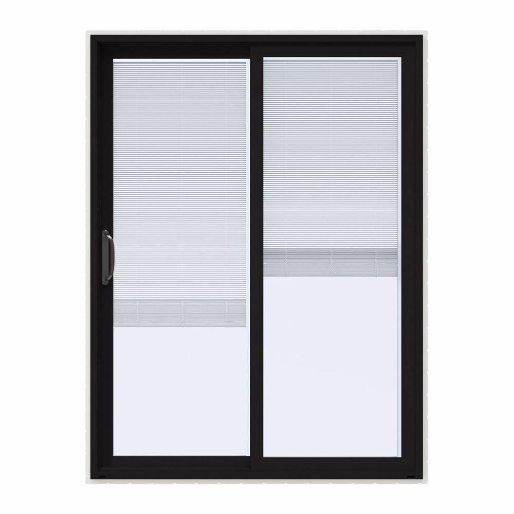 JELDWEN 60 in. x 80 in. V4500 Contemporary Black FiniShield Vinyl
