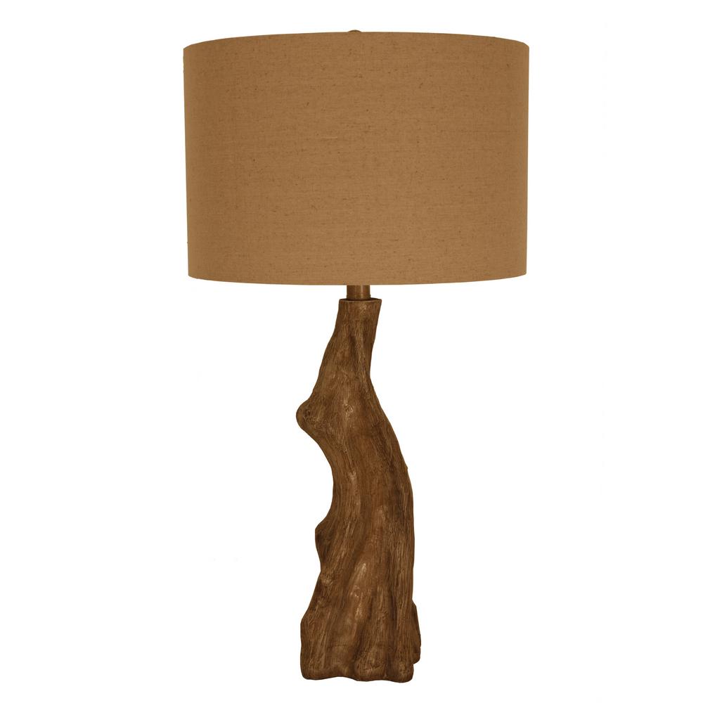Decor Therapy Delmare Driftwood 27 In Brown Table Lamp With Linen Shade Decor Therapy Delmare Driftwood 27 In Brown Table Lamp With Linen Shade