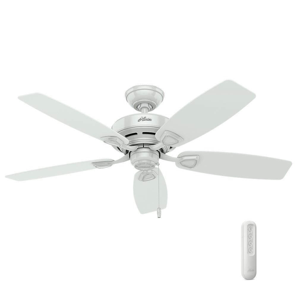 Hunter Sea Wind 48 In Indoor Outdoor White Ceiling Fan Bundled With Handheld Remote Control 53350r The Home Depot - Hunter White Ceiling Fan Without Light Hunter Sea Wind 48 In Indoor Outdoor White Ceiling Fan Bundled With Handheld Remote Control 53350r The Home Depot - Hunter White Ceiling Fan Without Light