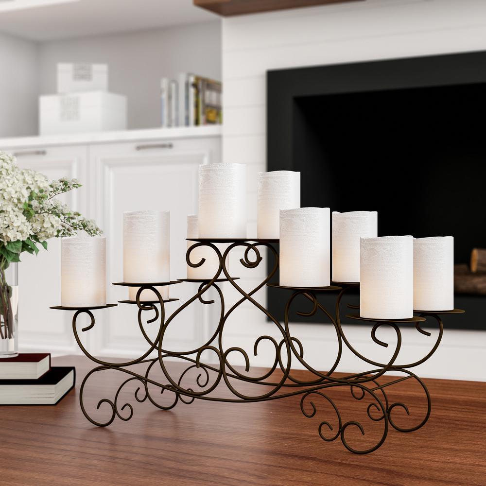 Candle Holder Metal Floor Candelabra Mantel Fireplace Platforms