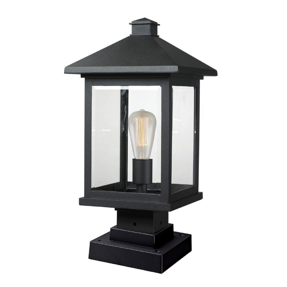 Pier Mount Lights Outdoor Lighting Accessories Malone 1 Light Black Outdoor Pier Mount