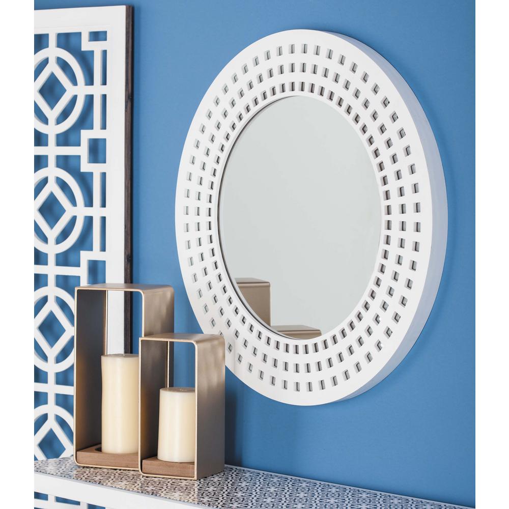 Litton Lane 31 In Modern White Framed Wall Mirror 84364 The Home Modern White Framed Wall Mirror