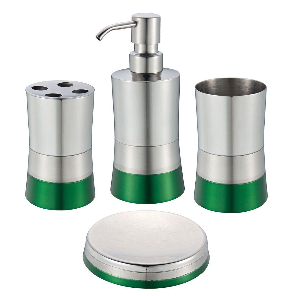 Glacier Bay 4Piece Bath Accessory Kit in OakKSP4 The Home Depot