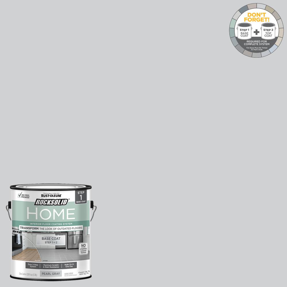 Rust Oleum Rocksolid Home 1 Gal Pearl Gray Interior Floor Base Coating 2 Pack