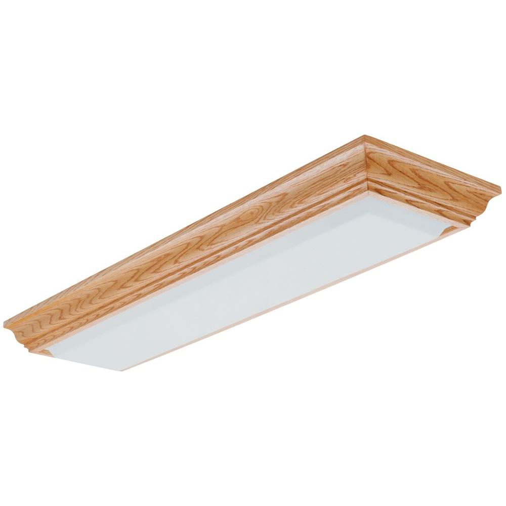 Lithonia Lighting 2-Light Oak Fluorescent Cambridge Linear 