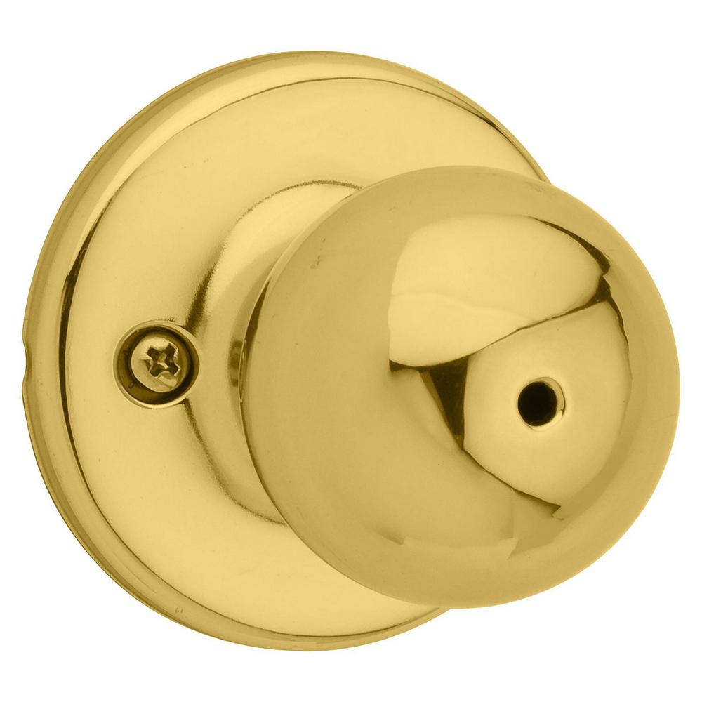 Kwikset Polo Polished Brass Privacy Door Knob300P36ALRCSV1 The Home