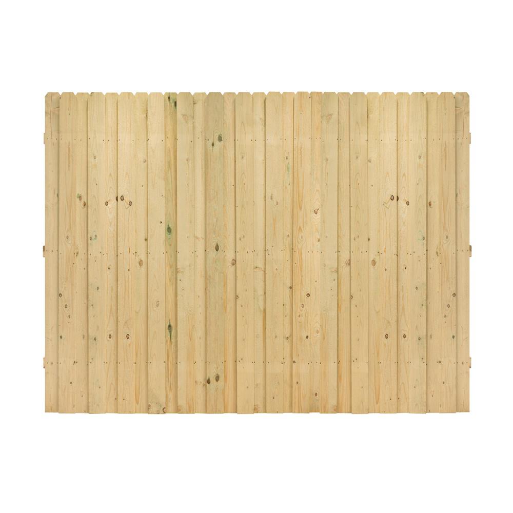 6 ft. x 8 ft. PressureTreated Pine BoardOnBoard Fence Panel (4 in