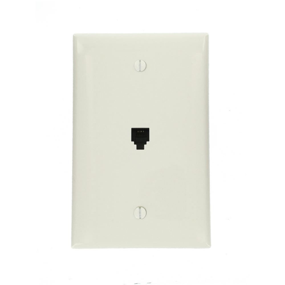 Leviton Midway 6p4c Telephone Wall Jack White - Phone Jack Wall Plate Home Depot Leviton Midway 6p4c Telephone Wall Jack White - Phone Jack Wall Plate Home Depot
