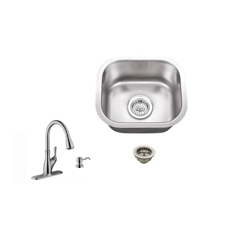 Ipt Sink Company Undermount 15 In 18 Gauge Stainless Steel Bar