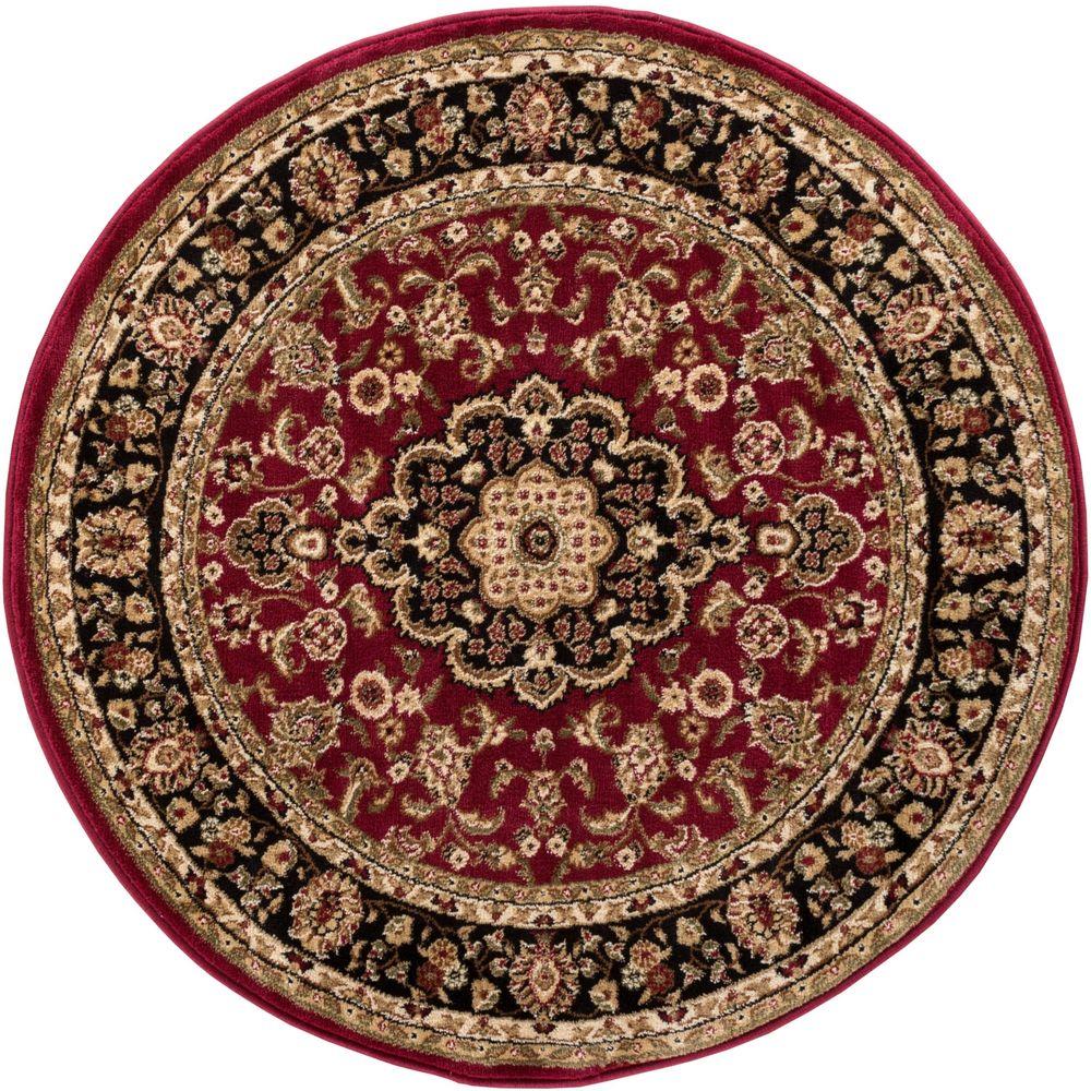 Well Woven Barclay Medallion Kashan Red 3 ft. 11 in. x 3 ft. 11 in