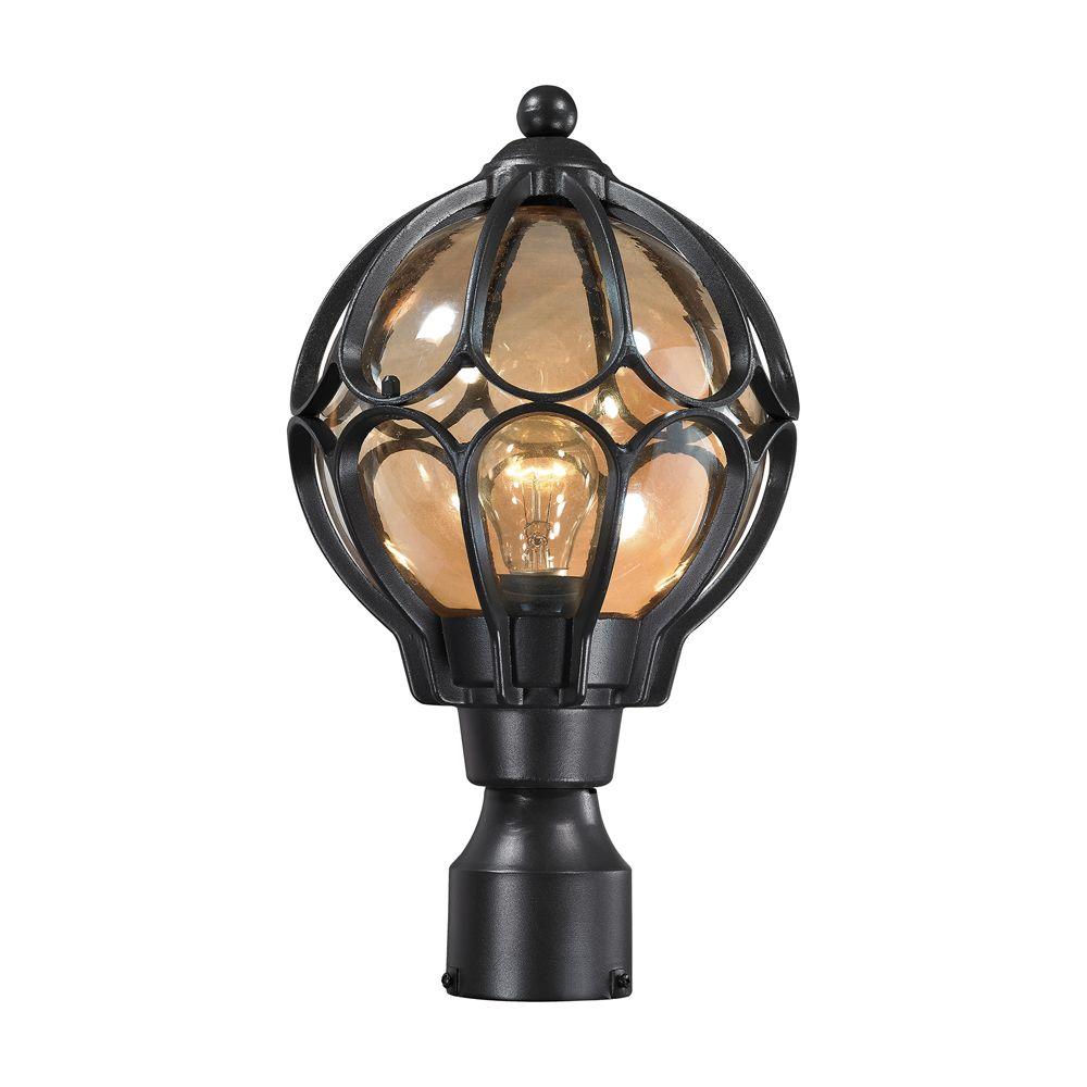Bohemian Outdoor Lighting Accessories The Madagascar 1 Light Matte Black Outdoor Post Lantern