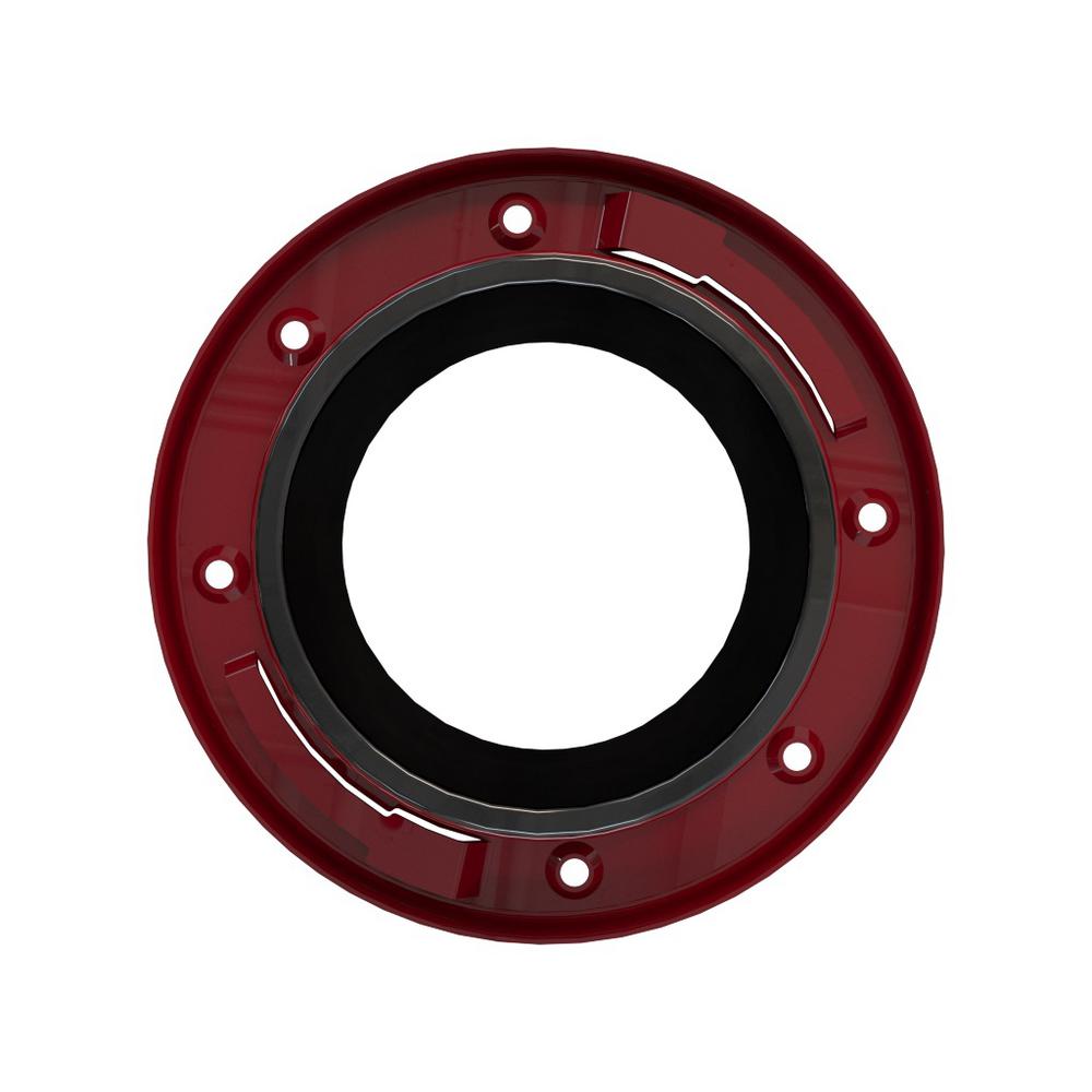 Buy Fast Set 4 in. ABS Open Hub Spigot Toilet Flange with Metal Ring