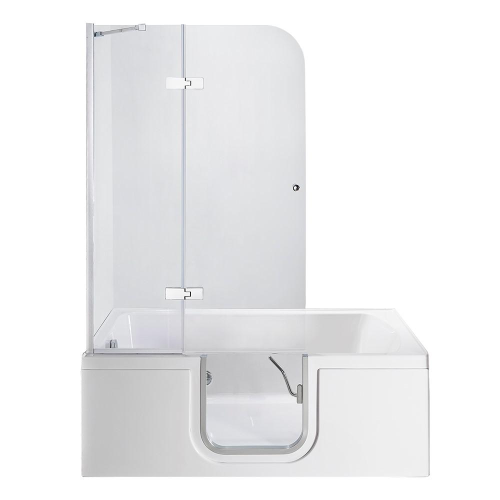 Ella Laydown 60 In Walk In Microbubble Air Bathtub In White Lhs