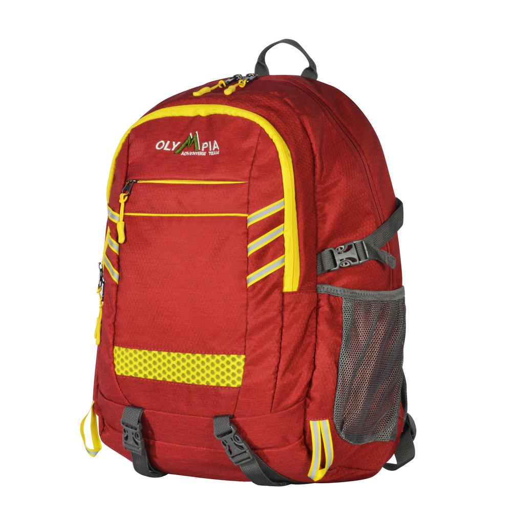 red blue yellow backpack