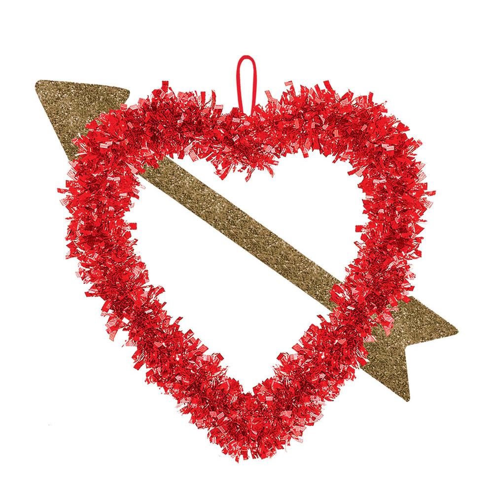 Amscan 14 In Valentine S Day Heart With Arrow Hanging Decoration 6 Pack 241648 The Home Depot,What Goes With Purple And Black