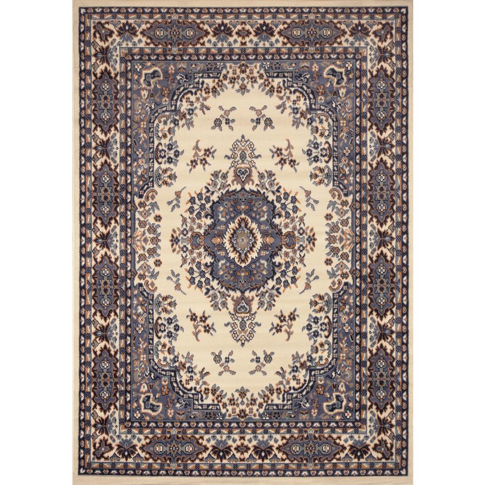Home Dynamix Premium Ivory/Blue 8 ft. x 11 ft. Indoor Area Rug17069