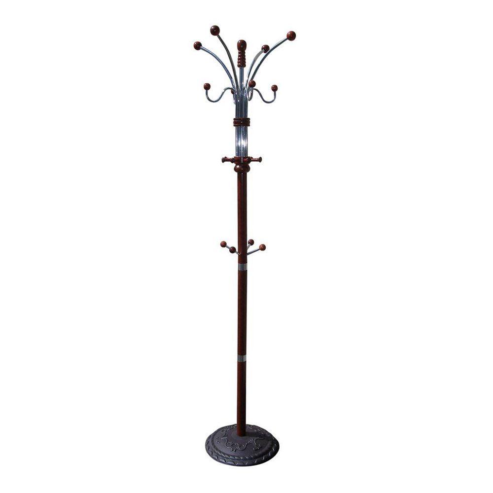 Cherry 12-Hook Coat Rack
