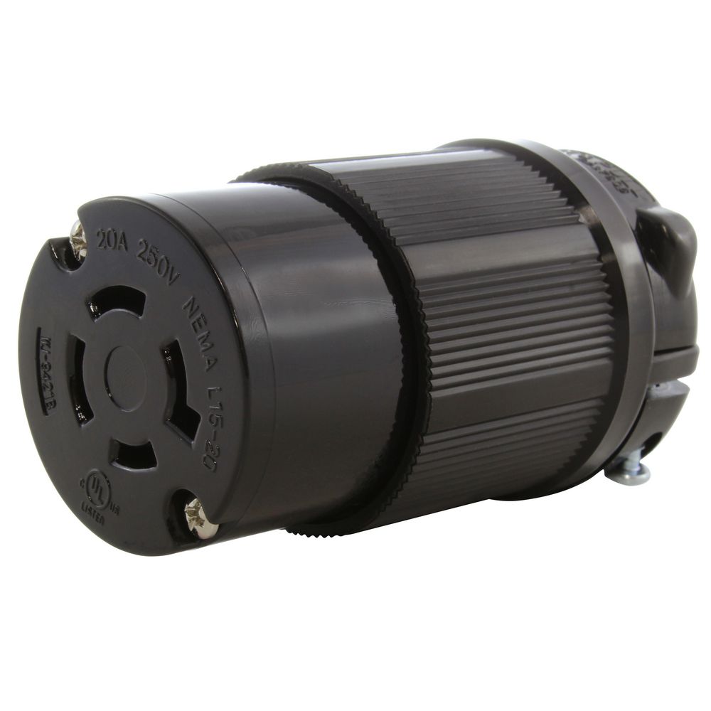 AC WORKS NEMA 20 Amp 250Volt 3Phase 4Prong Locking Female Connector