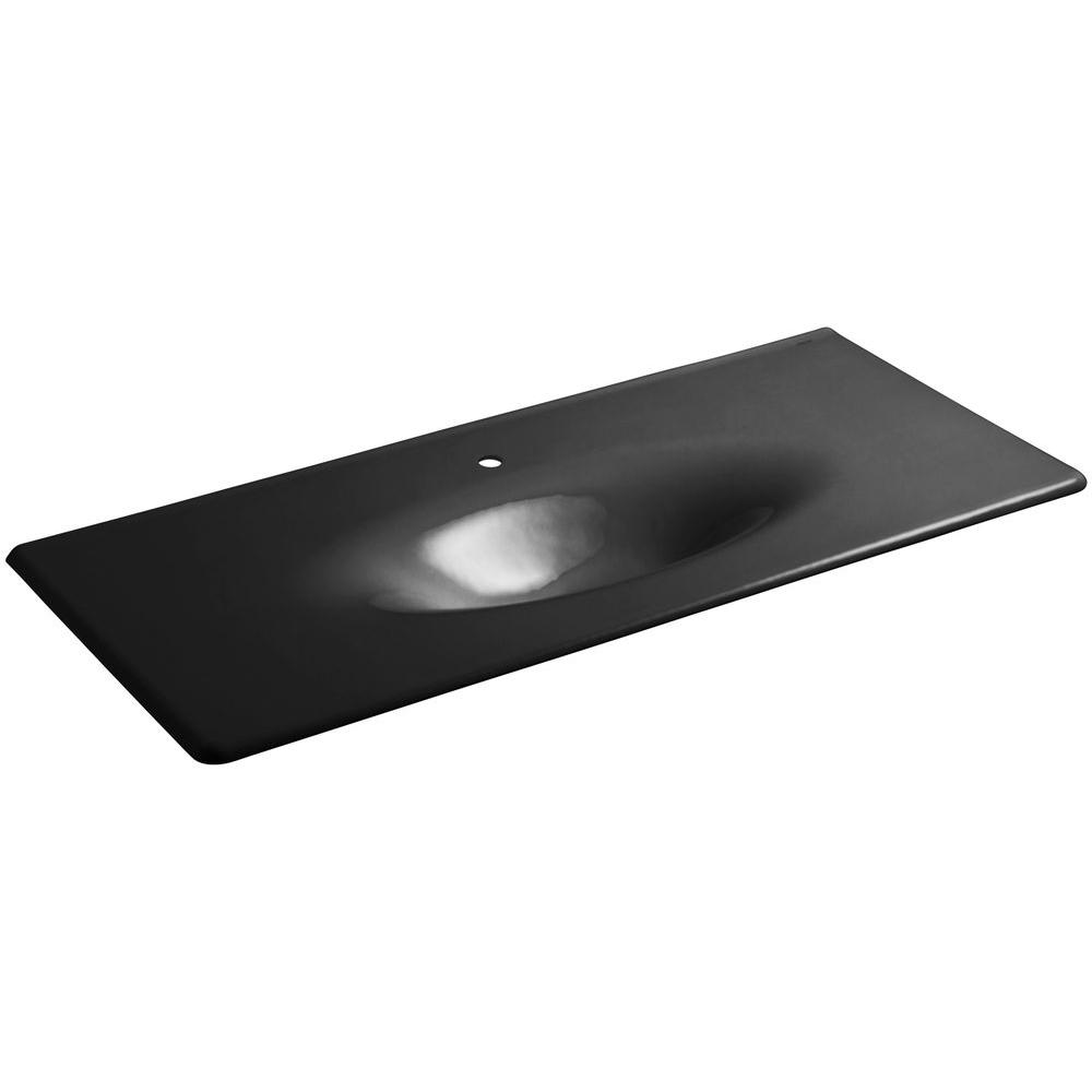 Countertop Black Single Sink Vanity Tops Bathroom Vanities Cast Iron Single Basin Vanity Top
