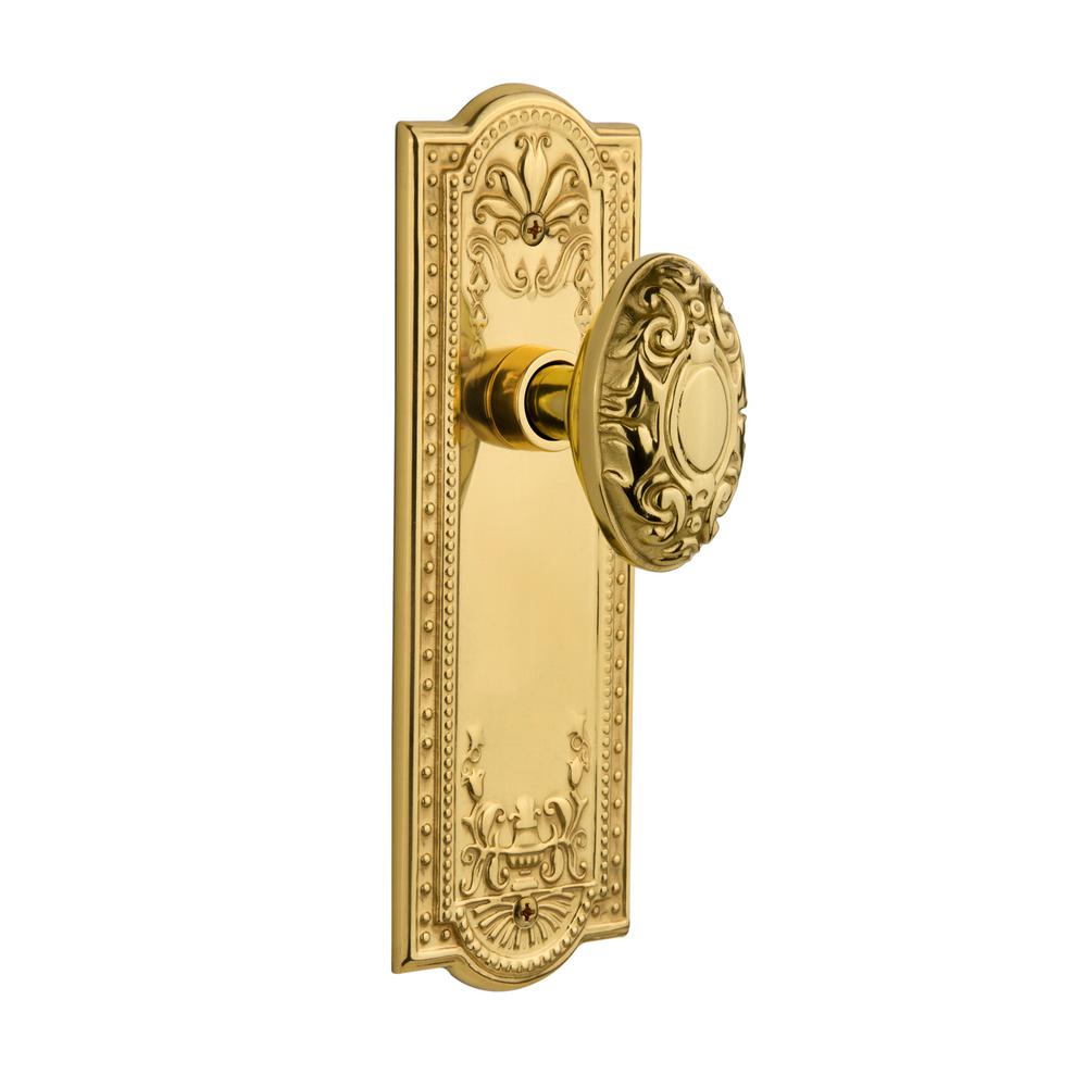 Nostalgic Warehouse Meadows Plate Double Dummy Victorian Door Knob In Polished Brass