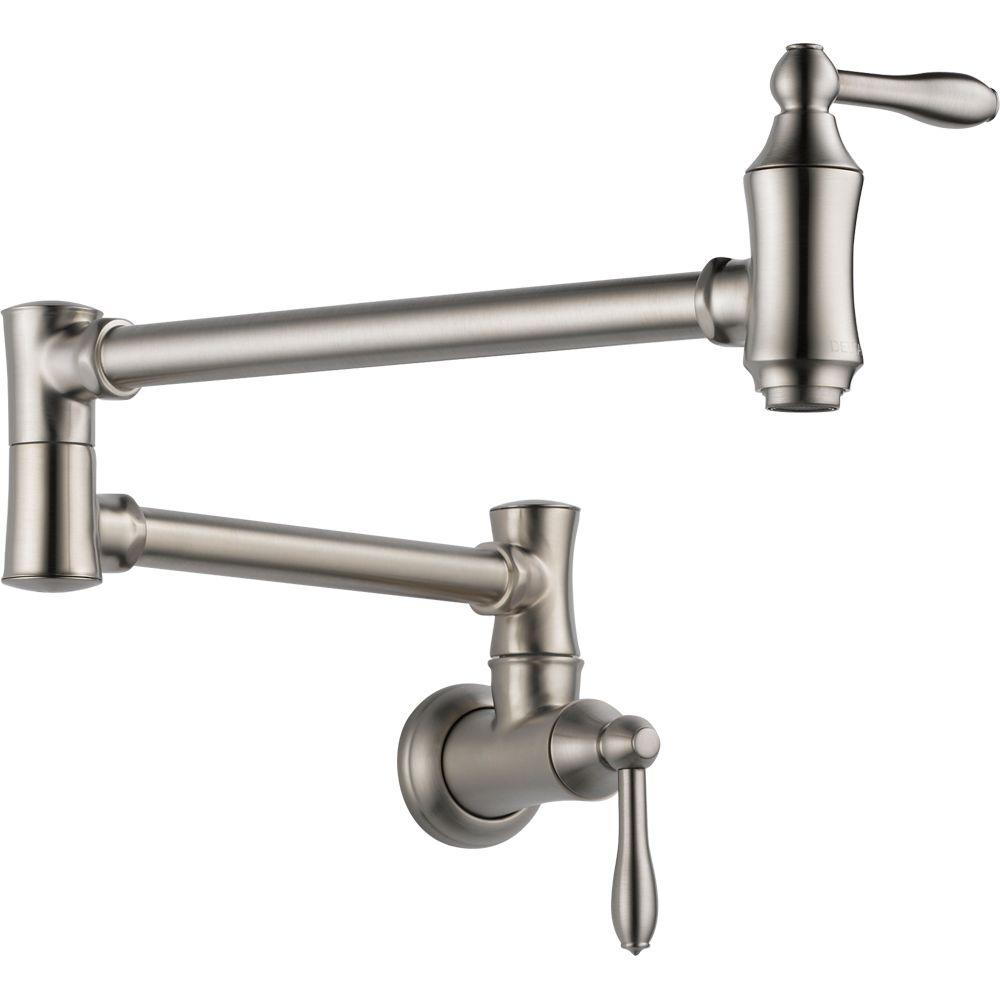 Delta Traditional Wall Mounted Potfiller In Stainless 1177lf Ss