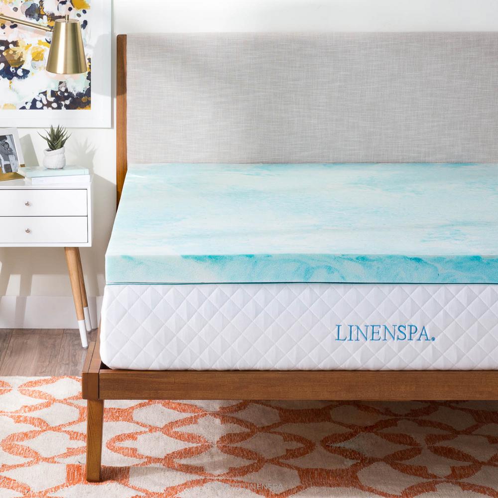 Linenspa 3" Gel Swirl Memory Foam Topper