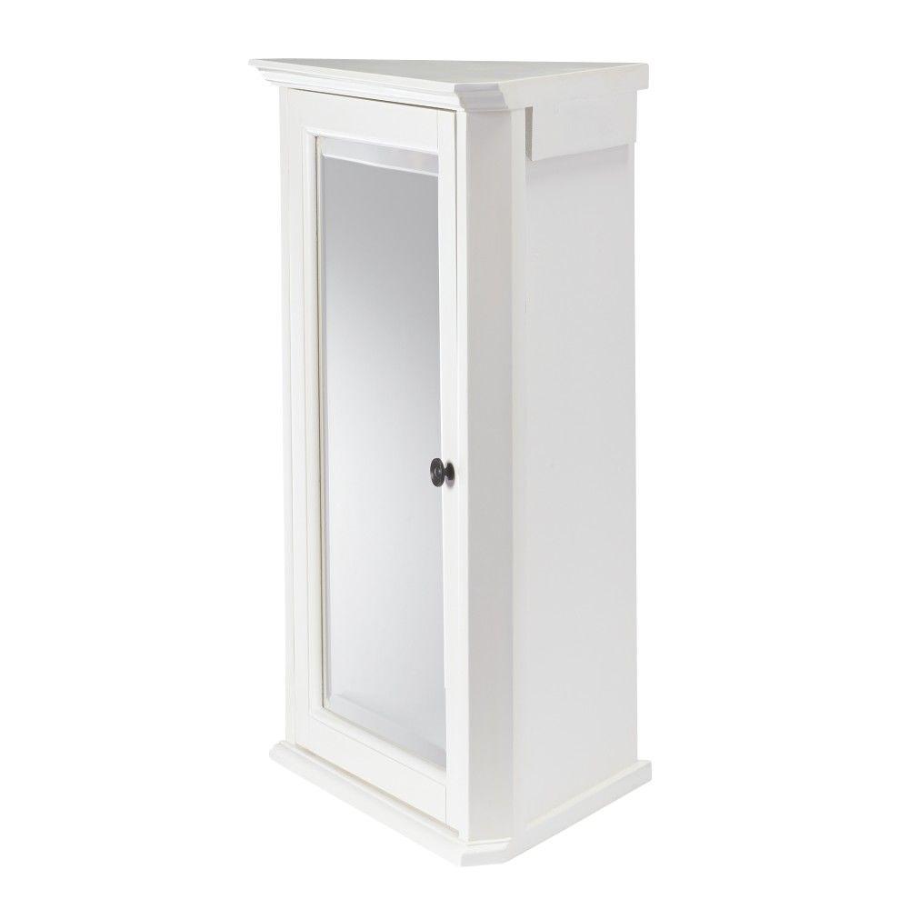 Home Decorators Collection Hamilton 20 In W X 27 In H Surface Mount Corner Wall Medicine Cabinet In Ivory 0567700410 The Home Depot