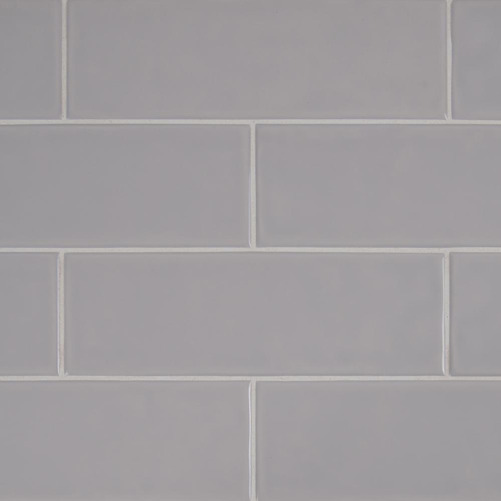 MSI City Grigio 4 in. x 12 in. Glossy Ceramic Gray Subway Tile (9.99 sq