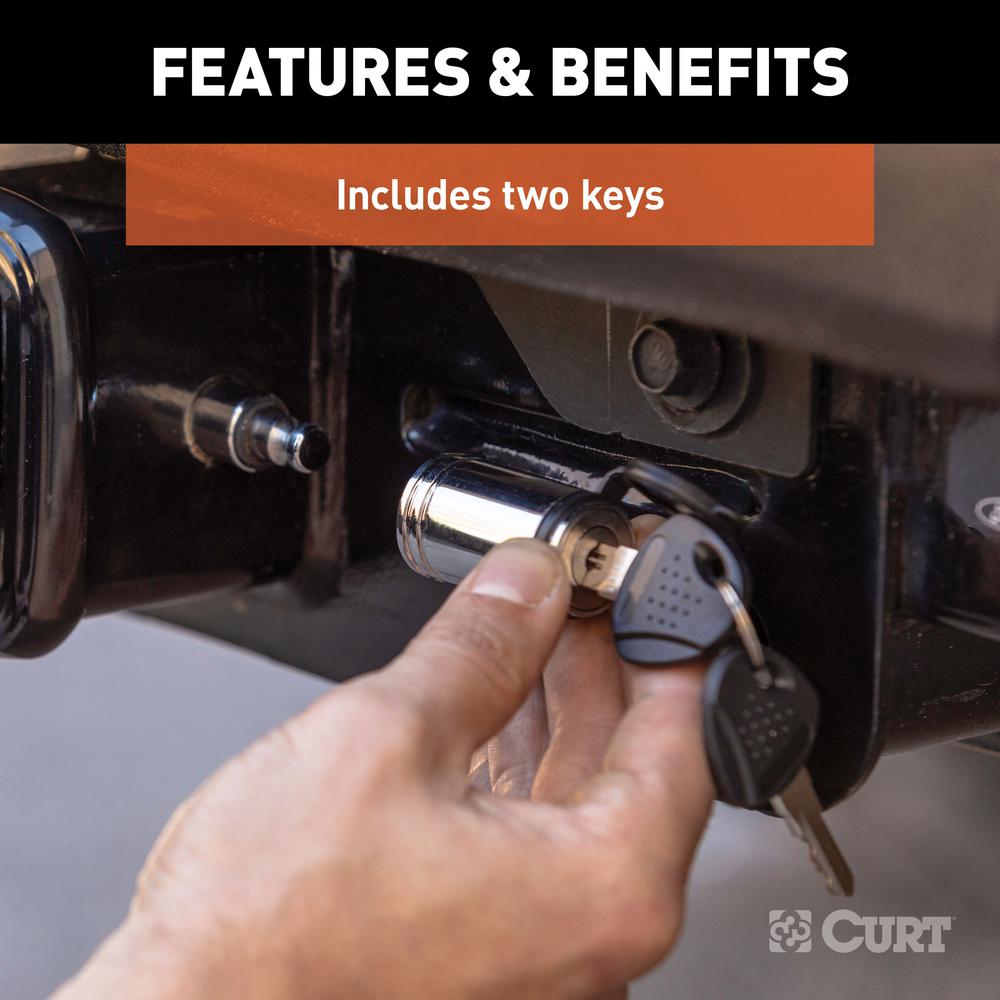UCUT Trailer Hitch Receiver Lock Pin 2-1//2 inches Receiver 5//8 inch Diameter Fits 2 inches