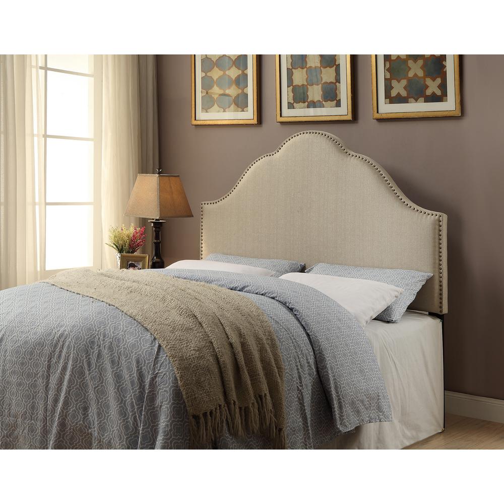 Pri Tuxedo Oatmeal King Headboard Ds 2530 270 420 The Home Depot Pri Tuxedo Oatmeal King Headboard