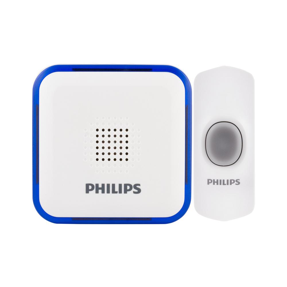 Philips Wireless BatteryOperated Door Bell Kit with 32 Melodies and 1