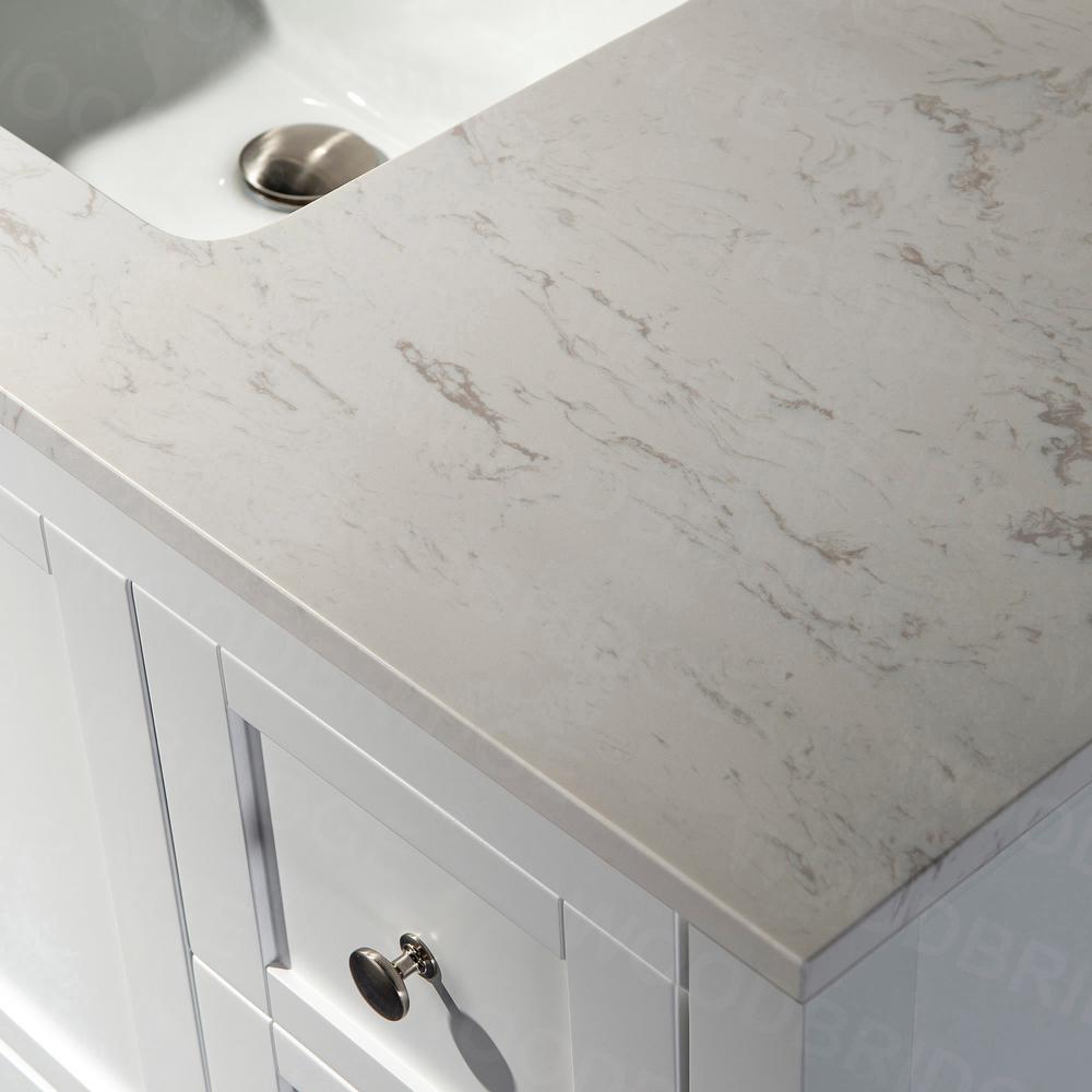Engineered quartz composite Bathroom Vanity Tops Bathroom Vanities The Home Depot