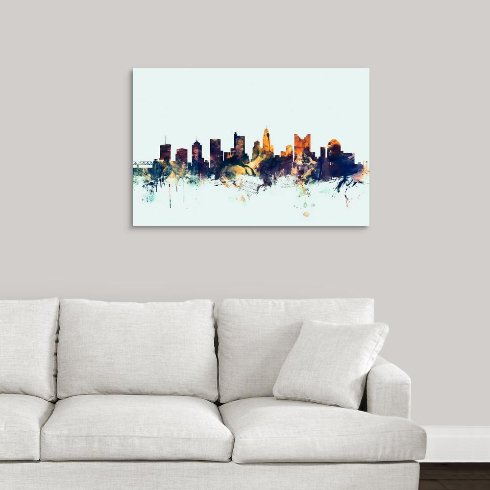 Greatbigcanvas Columbus Ohio Skyline By Michael Tompsett Canvas