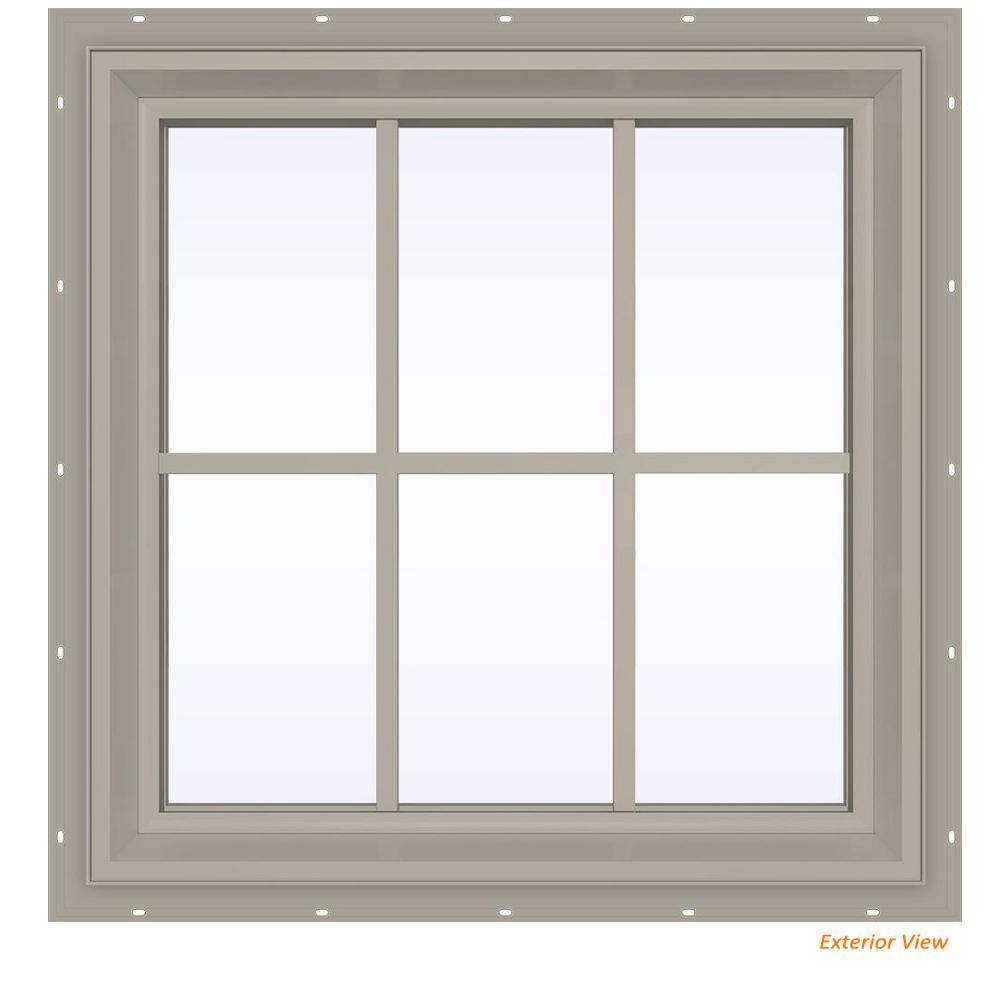 JELD-WEN 35.5 In. X 23.5 In. V-2500 Series Desert Sand Vinyl Fixed ...