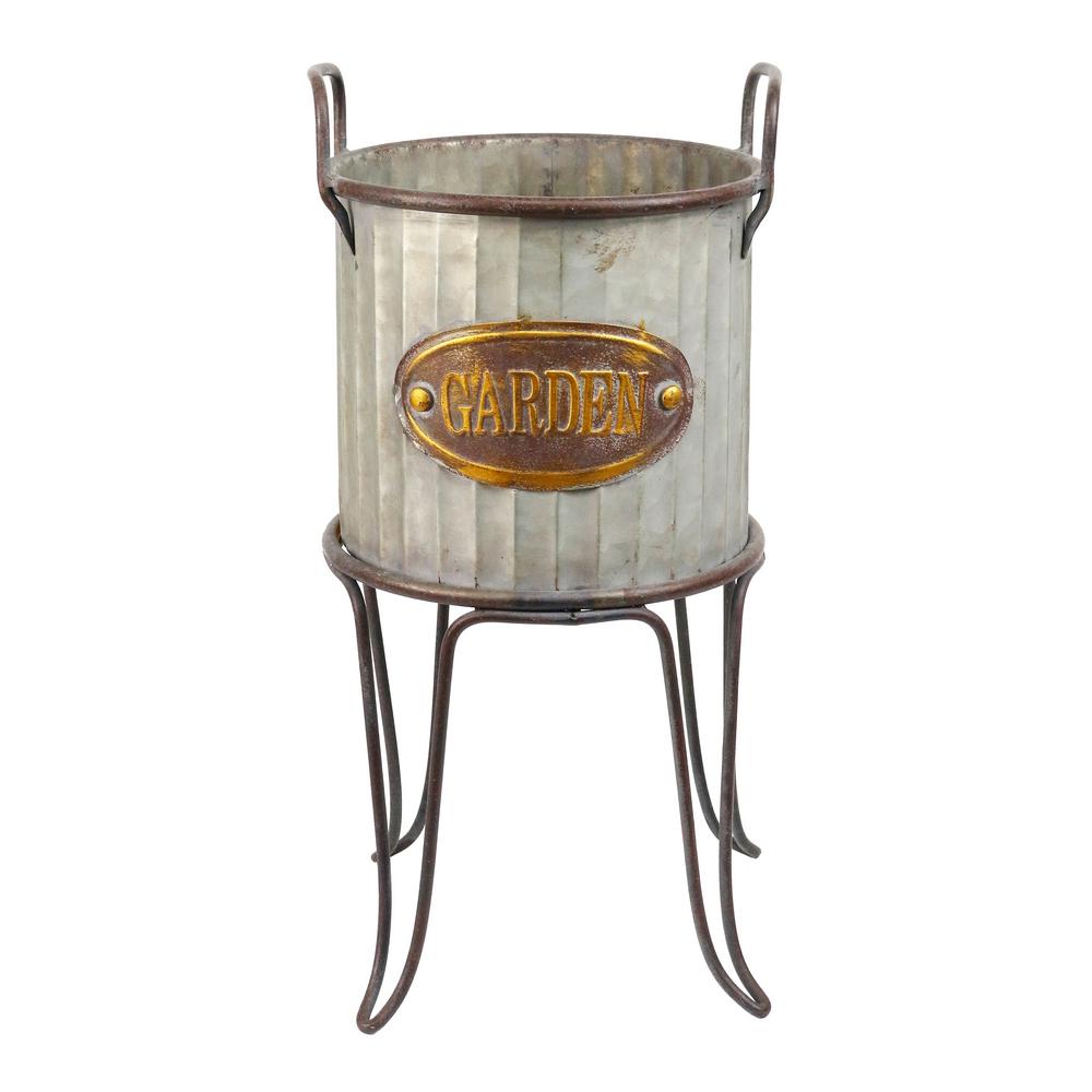 Small Metal Multi Colored Planters Garden Center The Small Metal Multi Colored