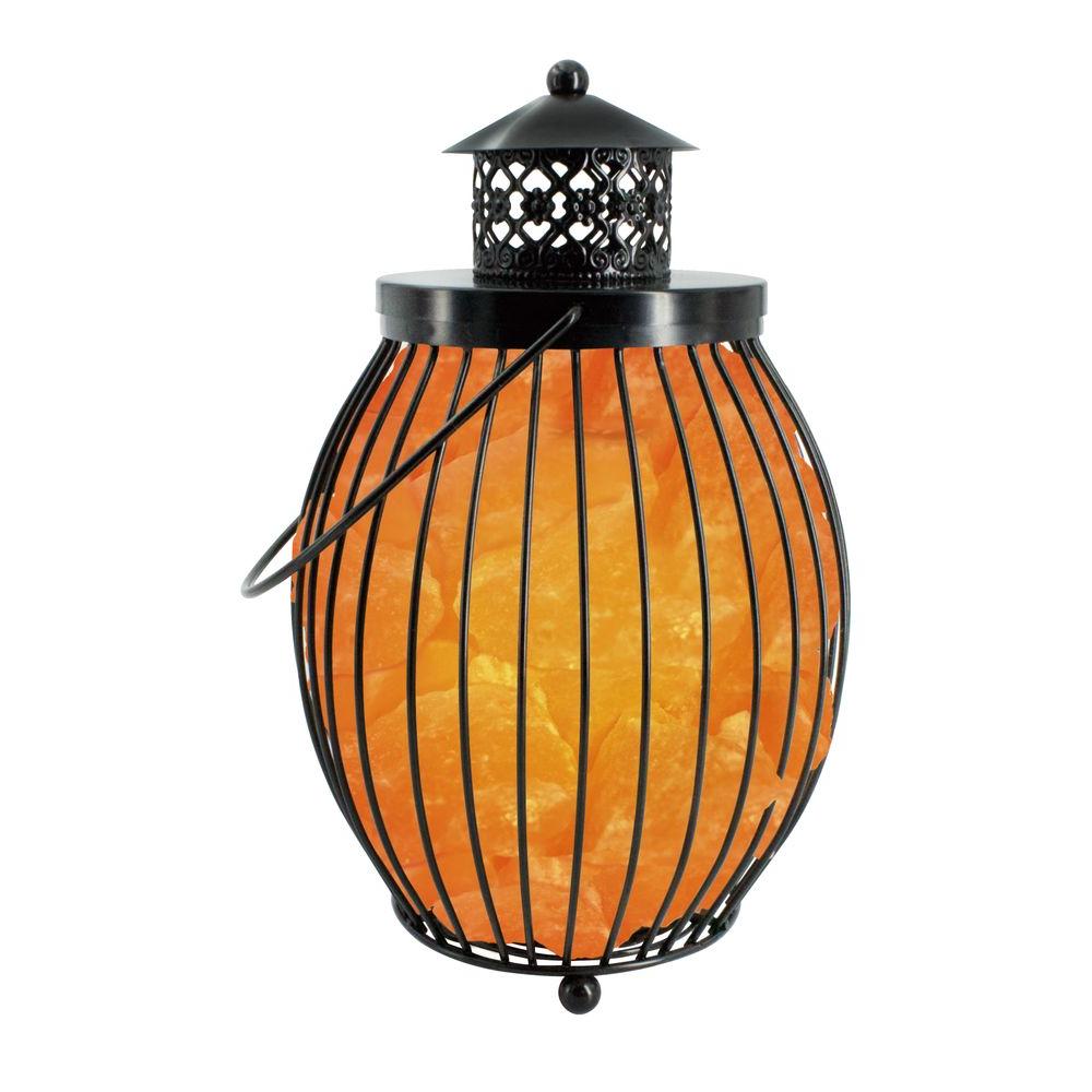 Himalayan Glow 10.8 in. Ionic Crystal Natural Salt Lantern-1342 ...