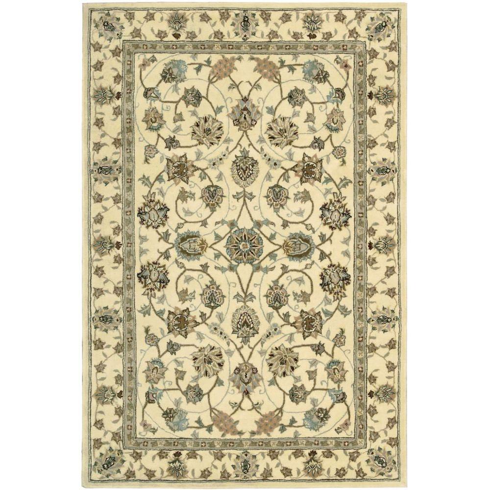 Nourison 2000 Ivory 4 ft. x 6 ft. Area Rug067760 The Home Depot