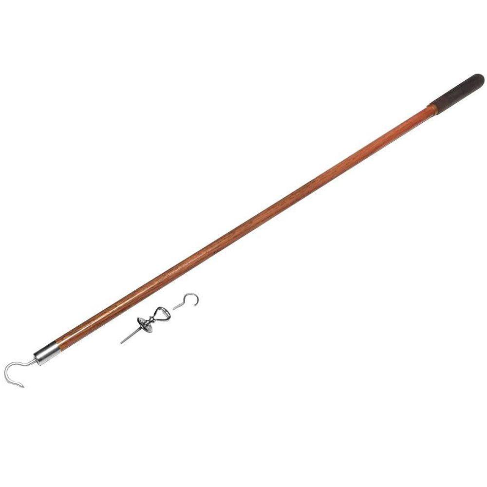 Attic Door Ceiling Pull System Kit Pewter Oak Reach Hook mahogany Finish New 859806004022 eBay