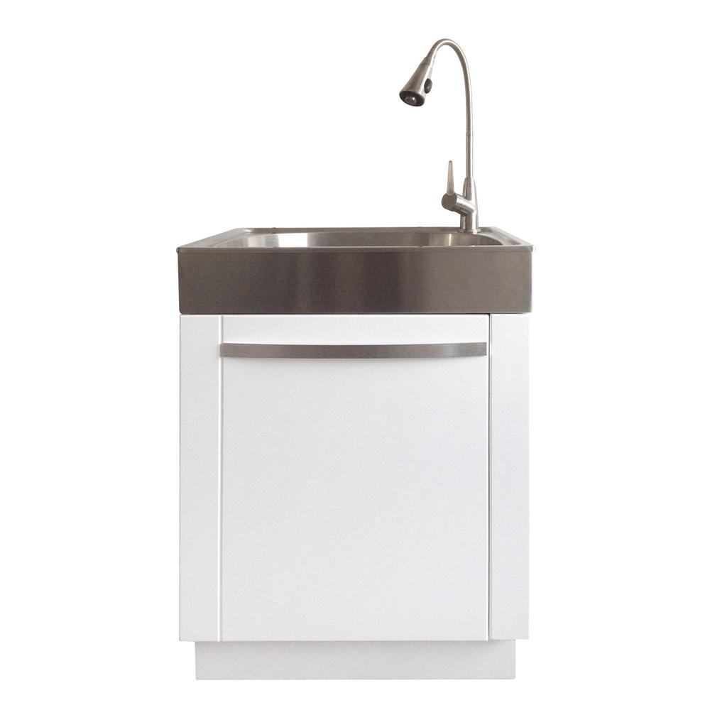 Utility sink store with storage