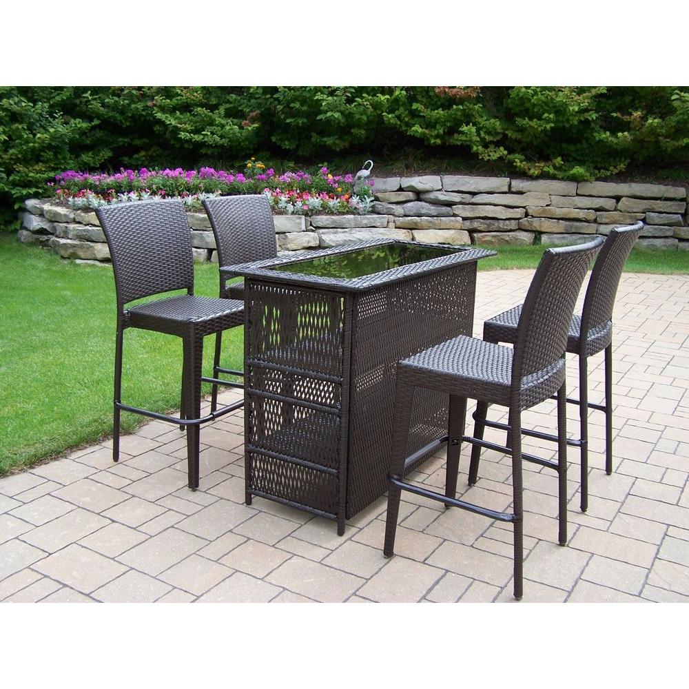 Patio Bar Set With Stools