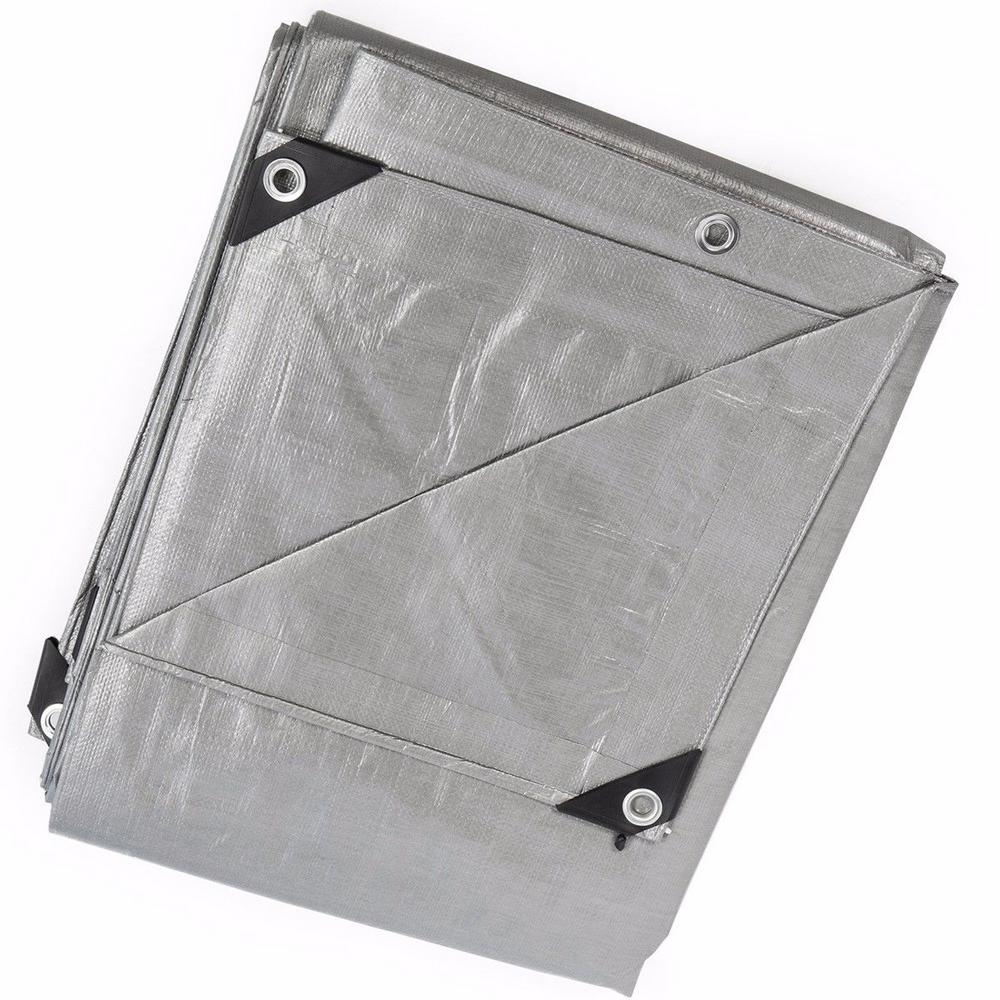 Stark 12 ft. x 20 ft. Silver Heavy Duty AllWeather Proof Poly