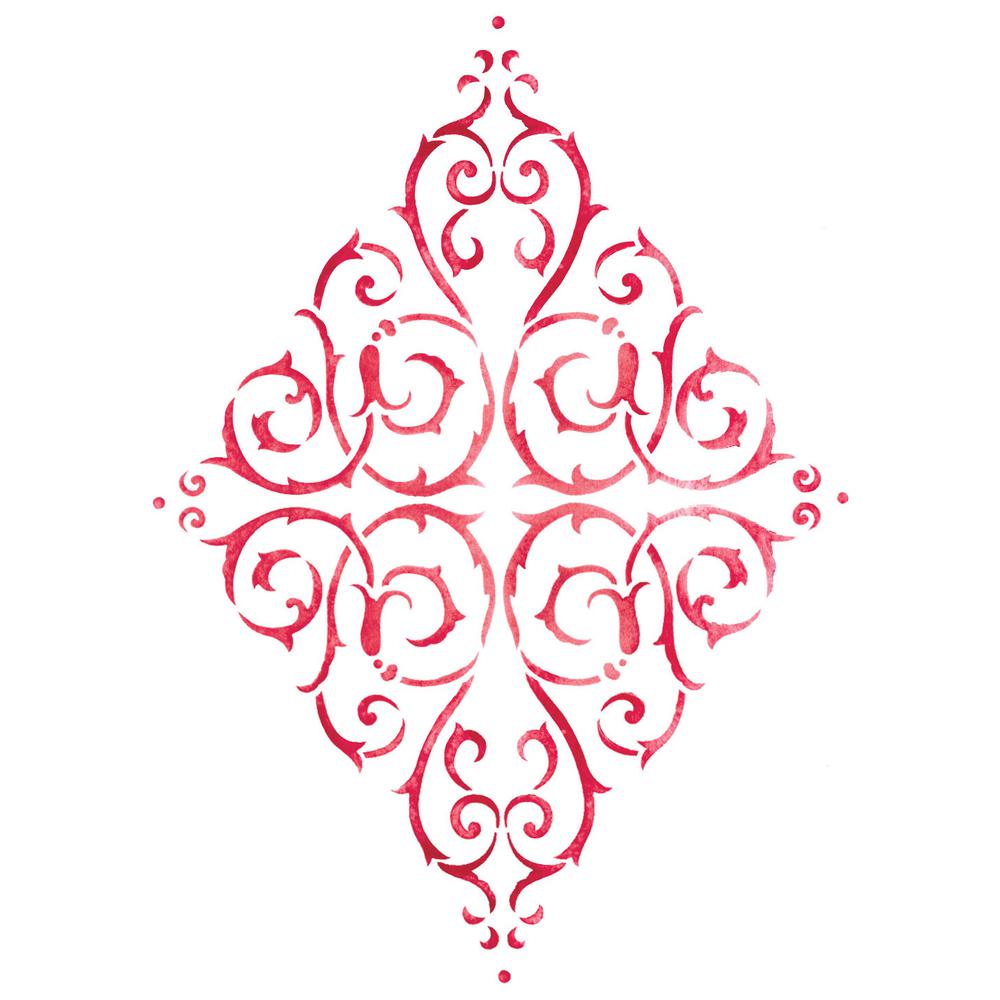 Designer Stencils Diamond Medallion Wall Stencil